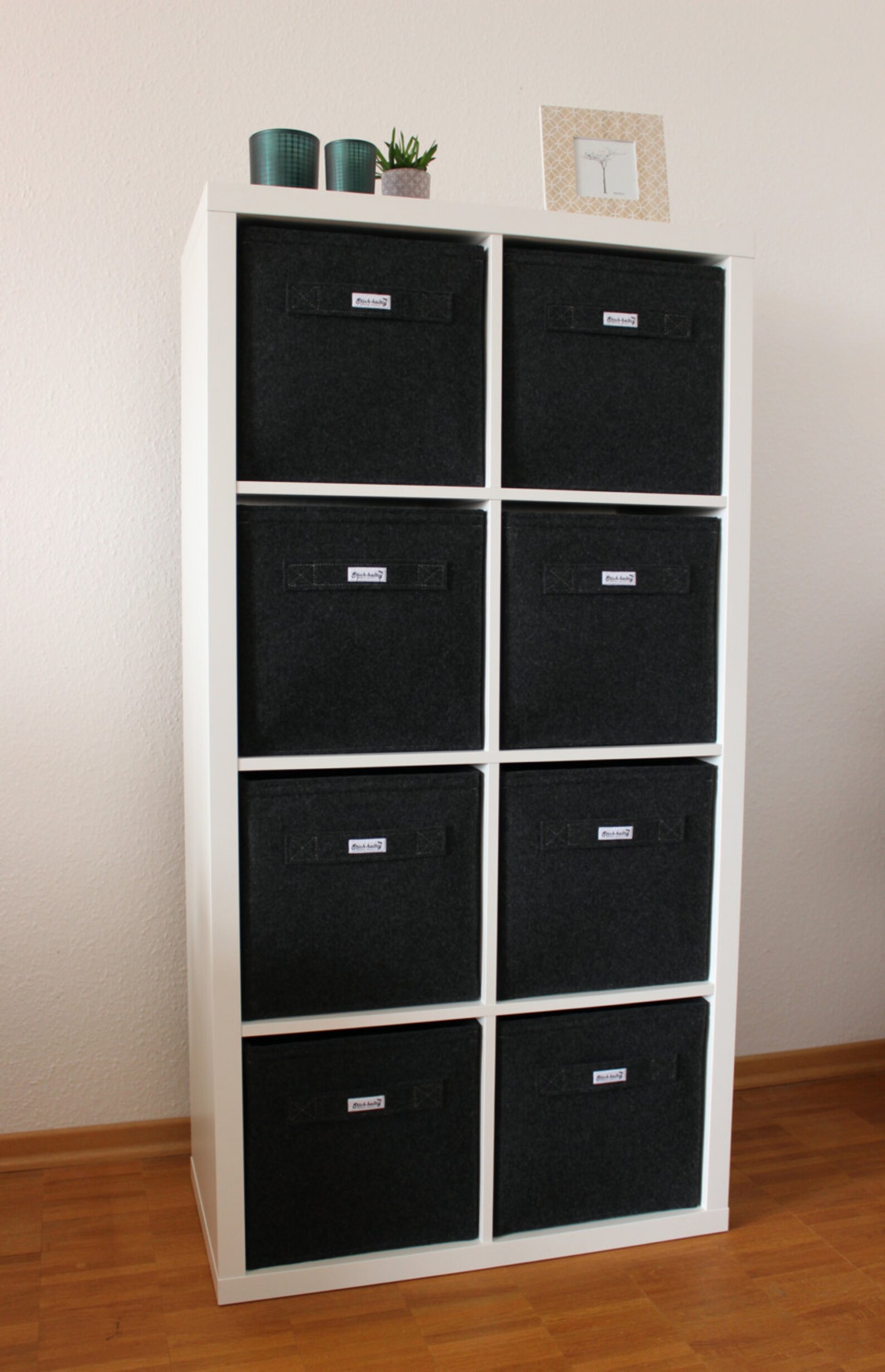 Dark Grey Felt Boxes Fit Into Ikea Expedit and Kallax Felt Etsy