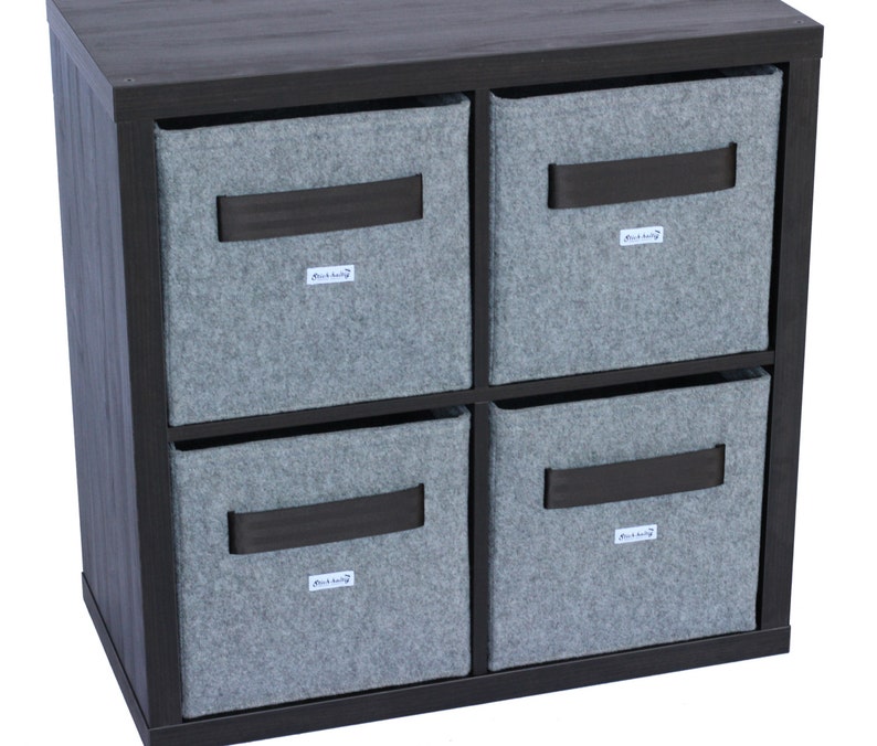 Light Grey Felt Boxes With Seatbelt Handle Fit Into Ikea Etsy UK