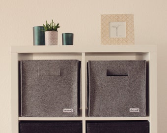 Felt box 25cm (9.84&quot;) , Felt storage basket for your shelf, baskets to organize items;  Custom-made felt storage boxes