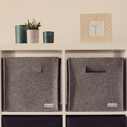 Felt Storage Bin Shelf Basket Fit Into Ikea Expedit Kallax 30 Etsy