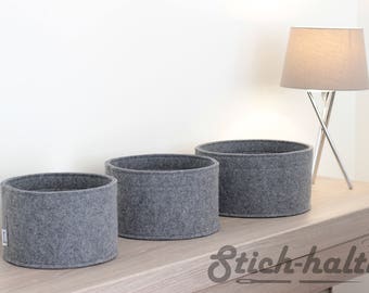 Felt storage boxes, felt bin, felt organizer