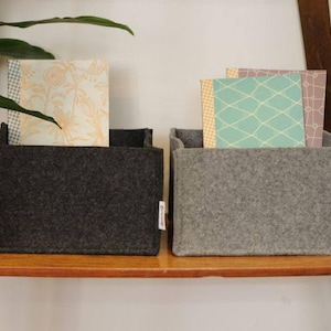 Felt basket Felt basket Felt box Felt bin Utensilo Storage box made of felt in two colors