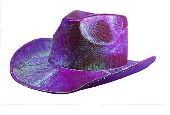 Rhinestone Fringe Iridescent Cowboy Hat 