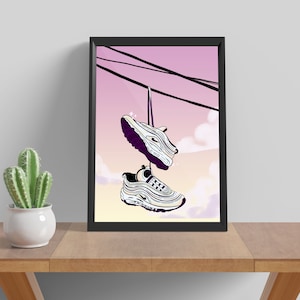 wall art, shoe print, fashion art, printable shoe art, shoe art