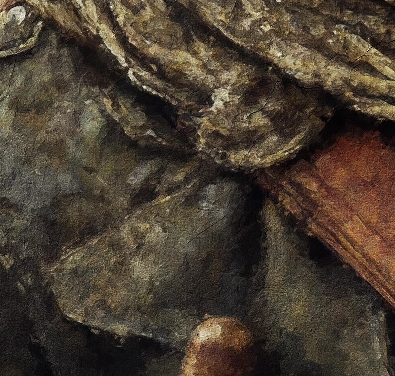 Op de afbeelding: Een close-up van een textuurrijke, bruine stof met een lichtere bruine stof die eroverheen is gevouwen. De stof heeft een ruwe, versleten uitstraling.