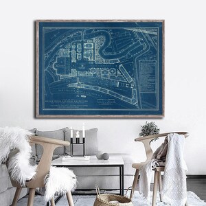 1916 Bronx International Expo blueprint reprint, Vintage NYC reprint -4 sizes up to 48&quot;x36&quot; in 1 or 4 sections & 3 color styles