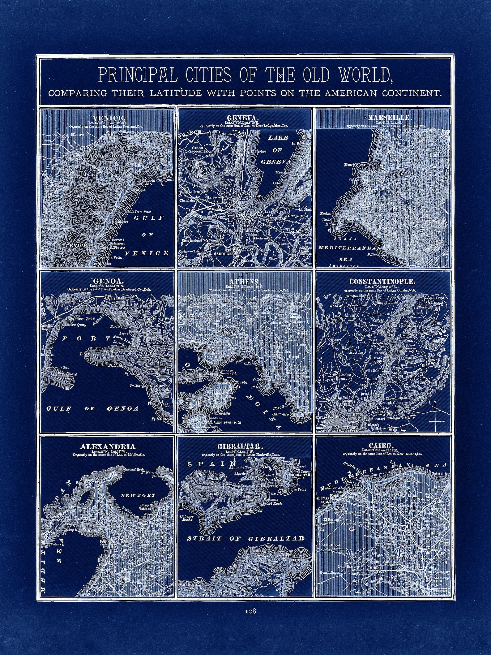 1887 Old World City Map Reprint Set- Victorian-era World Cities Map ...