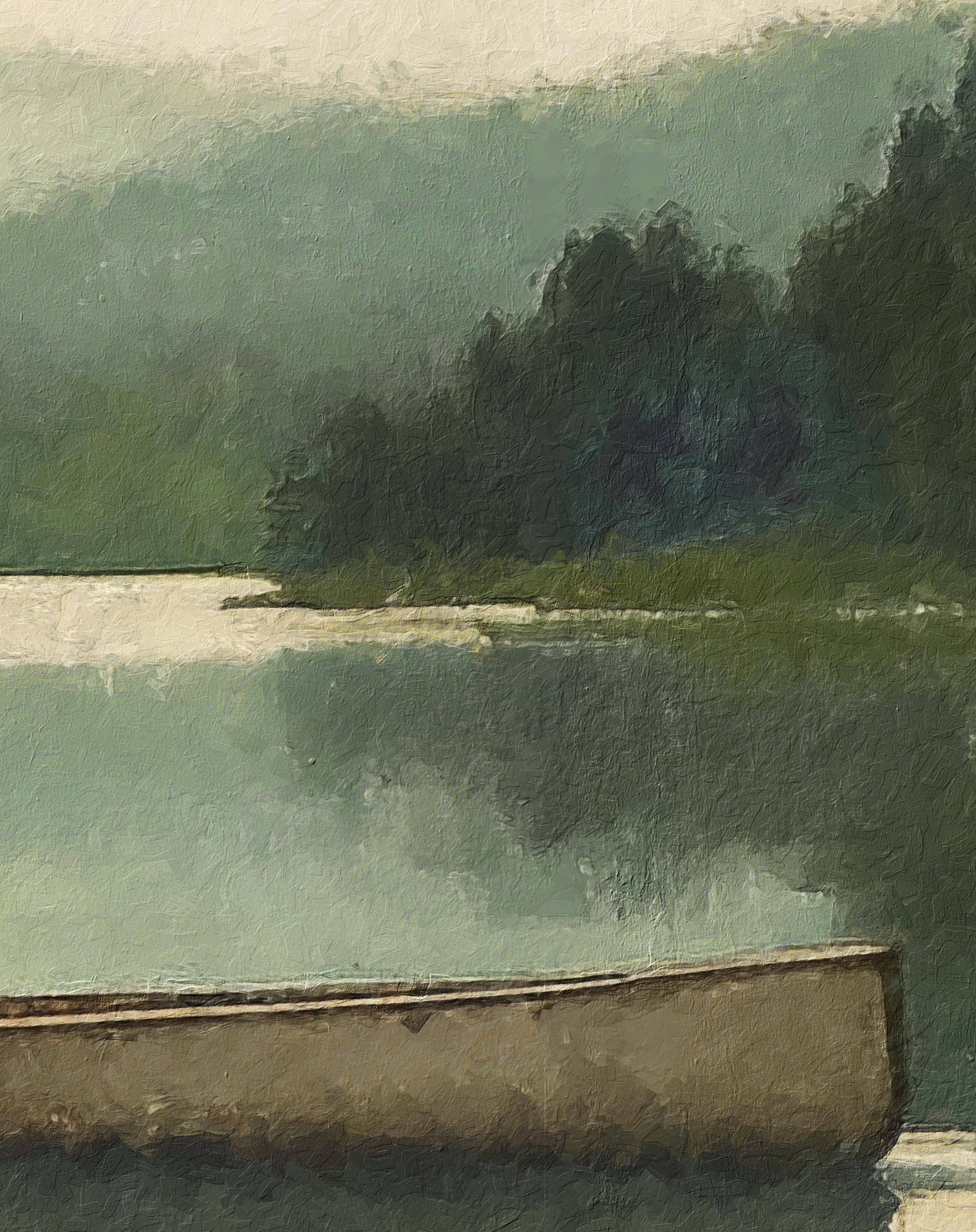 Fishing Canoe Lake Print – Rustic Nature Wall Art for Cabin Decor ...