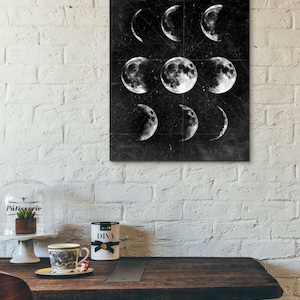 Moon Poster,Full Moon,Moon Art With Moon Phases,Astronomy Art.NO,278 image 3