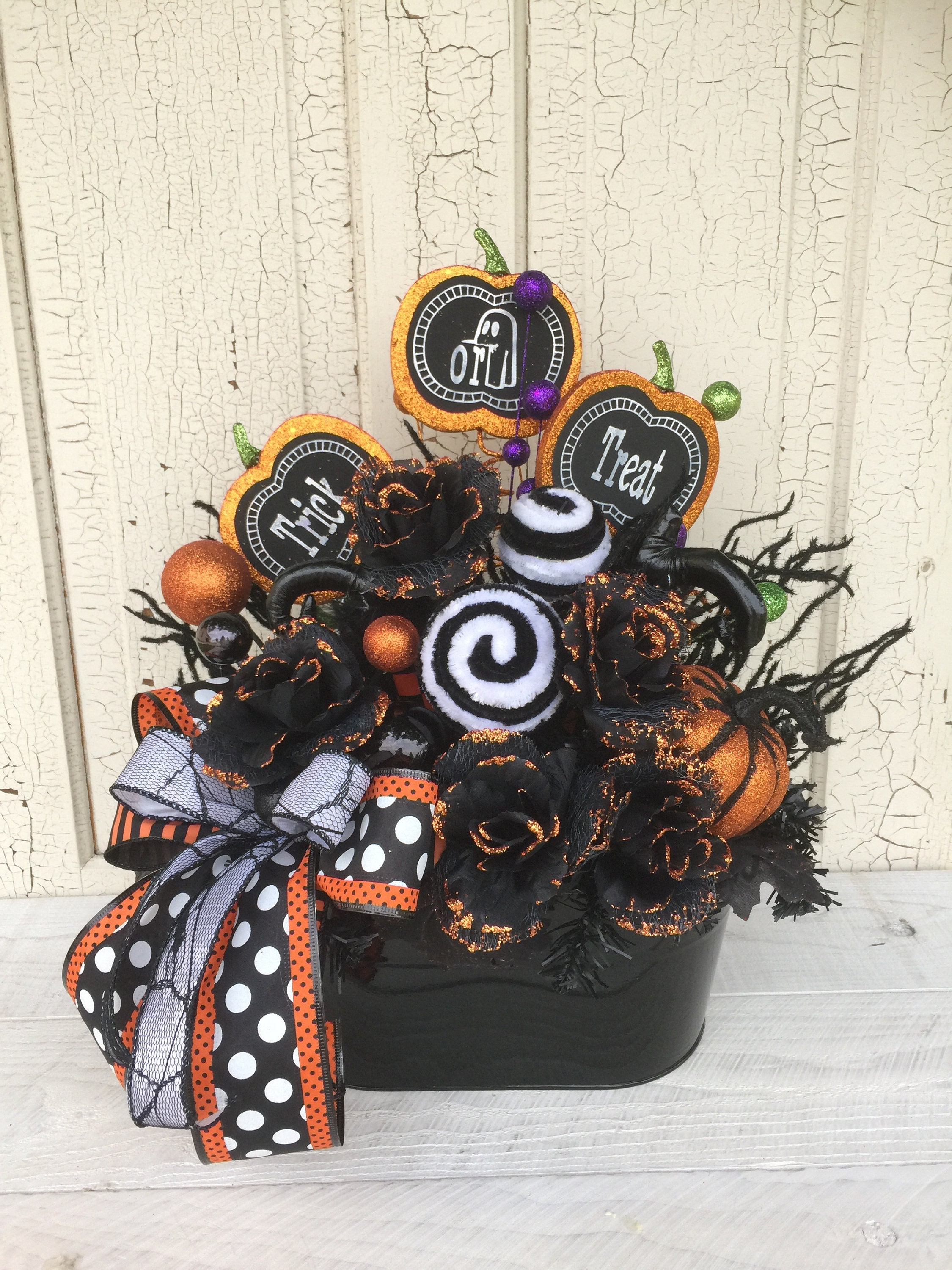Halloween centerpiece for table Halloween centerpiece  Etsy