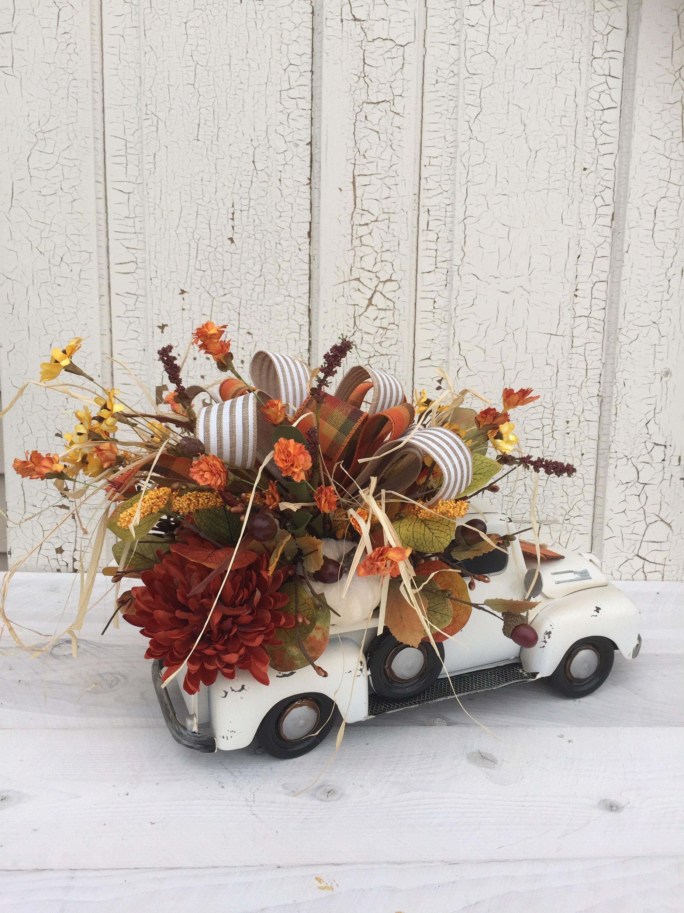 Fall Truck Centerpiece Fall Truck Décor Fall Table Decor Fall Etsy