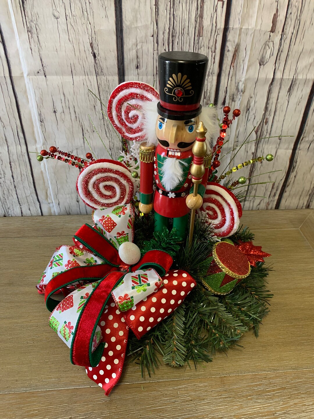 Christmas Nutcracker Centerpiece Christmas Nutcracker Table Décor Nutcracker Arrangement Whimsy