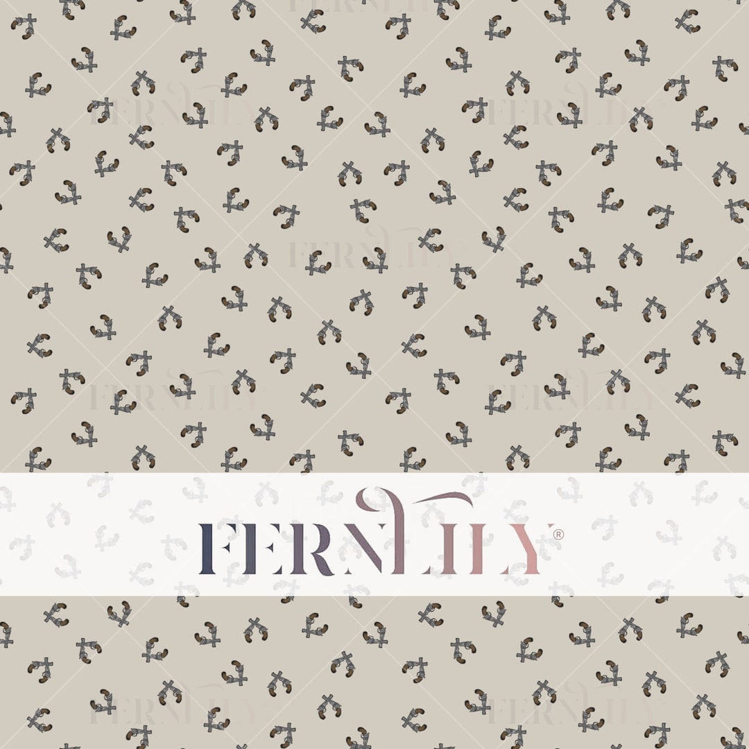 Digital Pistol Print Seamless Pattern for Comercial Use Repeat Western ...