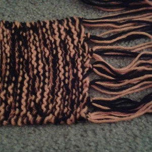 black and orange scarf
