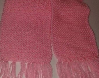 Bufanda de punto rosa algodón de azúcar