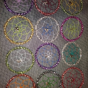 Zodiac dreamcatchers 3 inches Virgo Libra Aquarius Aries Sagittarius Capricorn