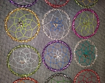 Zodiac dreamcatchers 3 pulgadas Virgo Libra Aquarius Aries Sagitario Capricornio