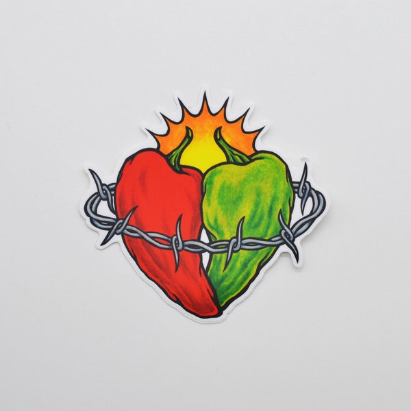 Sacred Chile Heart - Sticker