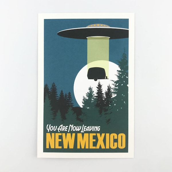 Now Leaving New Mexico- 4×6″ Postcard