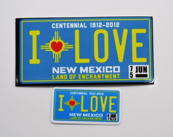 I Love Love Turquoise New Mexico Plate - Sticker - Etsy