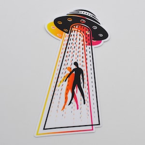 Haz de abducción alienígena - Pegatina