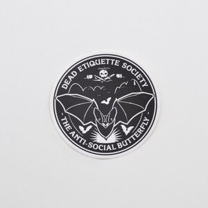 The Anti-Social Butterfly Dead Etiquette Society - Sticker