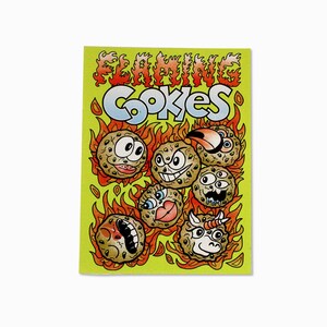 Flaming Cookies Vinyl Sticker - Car Decal - Laptop Sticker