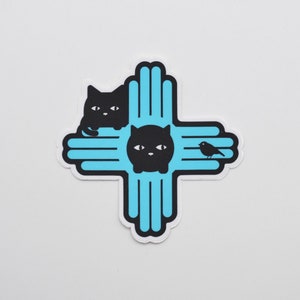 Blue Birdhouse Zia - Sticker