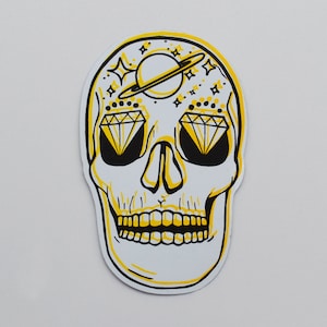 Diamond Eyed Skull- Sticker