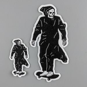 Skating Grim Reaper (version 1) - Sticker