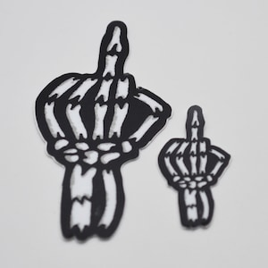 Spooky Middle Finger - Sticker