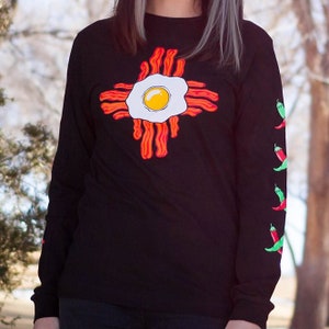 Breakfast Zia – Black Unisex Long Sleeve