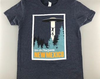 Now Leaving New Mexico – Heather Navy Youth Tee