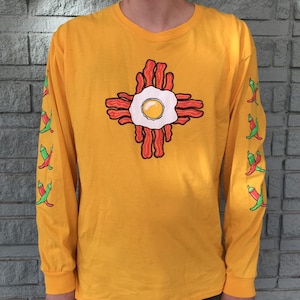Breakfast Zia – Gold Unisex Long Sleeve