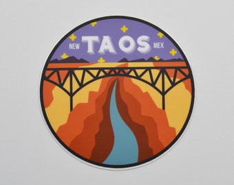 Taos Retro - Aufkleber