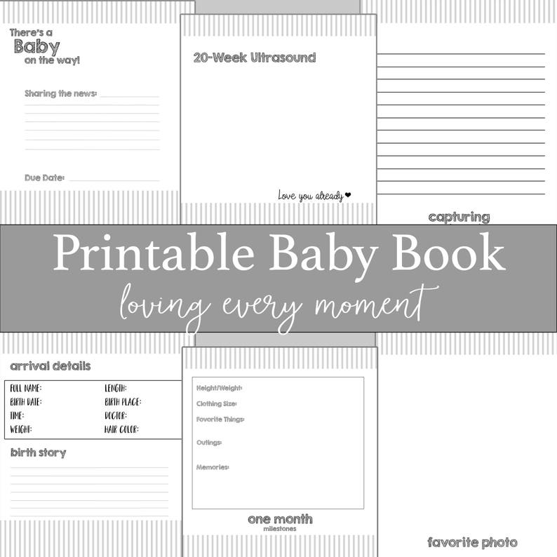 Kid E book Printable PDF photo about Baby Book Printable named Boy or girl E-book Printable PDF