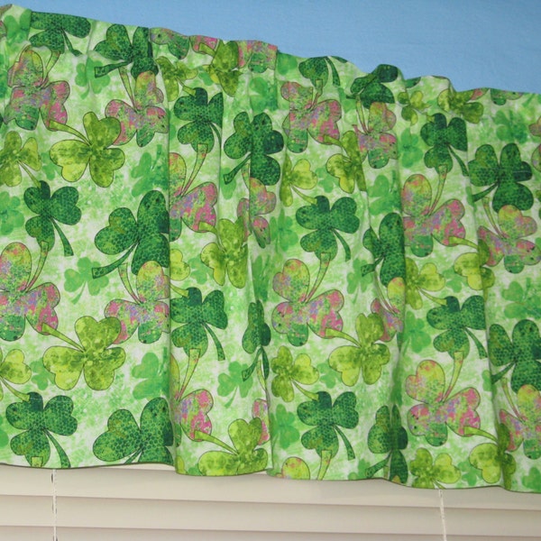 cotton eyelet window valance 58 wide lime green