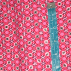 Fabric by the Yard HOT Pink White Black Floral 100%  Cotton fabric