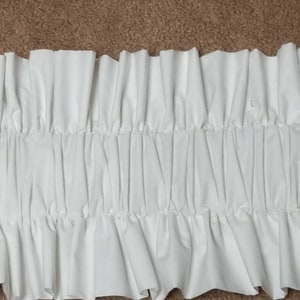 White Window Toppers 3&quot; Top 3&quot; Rod Pocket 3&quot; Bottom 70&quot; across
