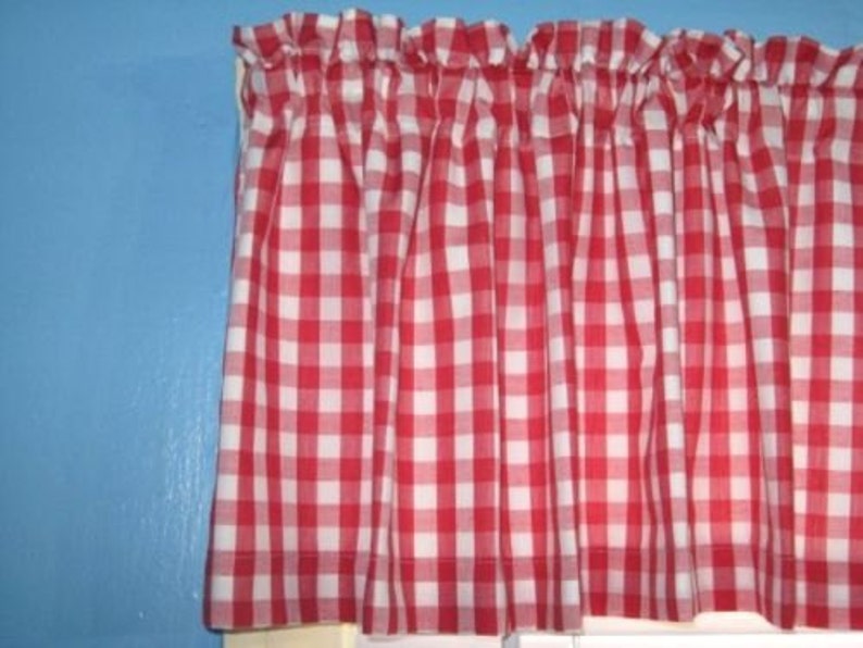 LINED GINGHAM CHECKED 1 1 2 1 8 Square Red Etsy