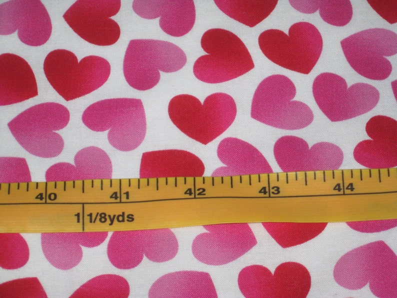 Red Pink Hearts Valentine Handmade 100% Cotton Table Runner image 5