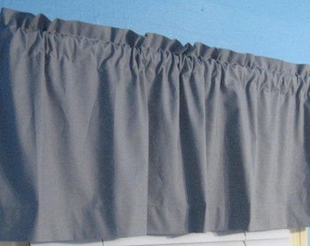 Solid Gray Handmade Window Topper Curtain Valance
