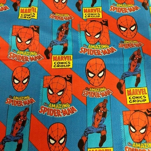Handmade Blue Red Window Cotton Spiderman Valance
