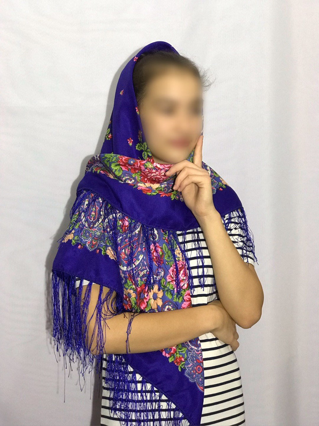 Pavloposadsky Shawl, Russian Scarf, Russian Shawl, Folk Scarf, National