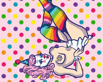 Clown Pinup Print