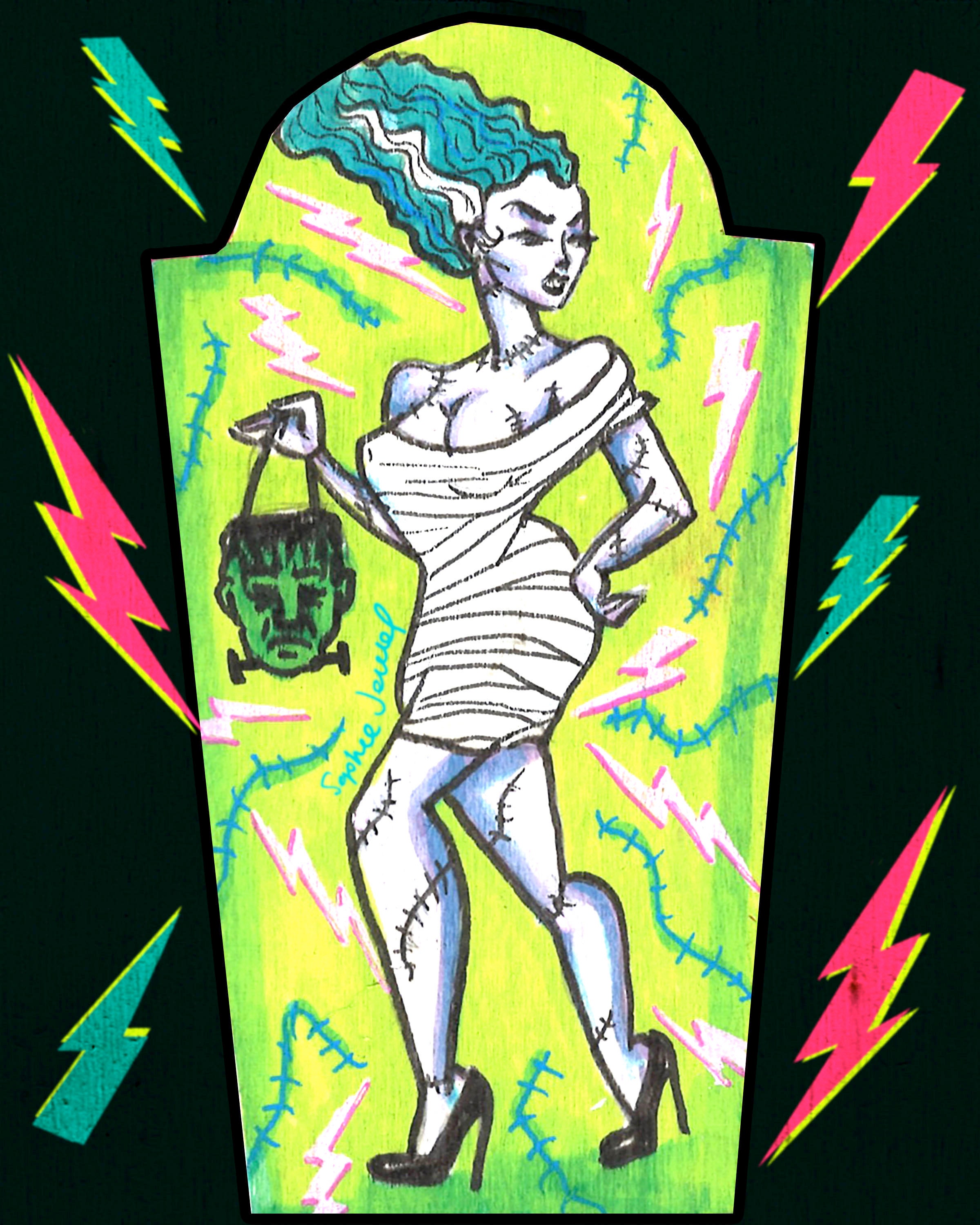 Spooky Pinup Prints Etsy