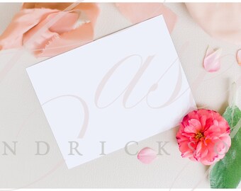 Download Free Blank paper invite print mockup stock photo PSD Template