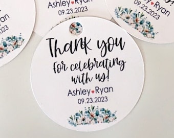 PRINTED Thank you Tags, Wedding favor tags, wedding gift tags, custom wedding tags, Wedding favour tag, bridal shower tags