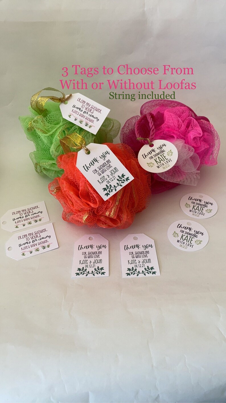 Baby Shower Favor Tags Bridal Shower Favor Tags Custom Tags Etsy