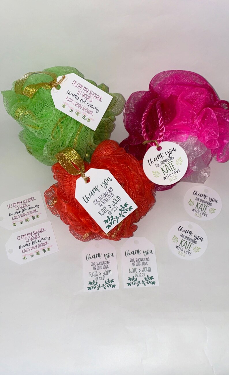 Baby Shower Favor Tags Bridal Shower Favor Tags Custom Tags Etsy